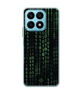 Funda para [ Honor X8A ] Cine Fantástico [ Números Binarios Matrix ] de Silicona Flexible para Smartphone
