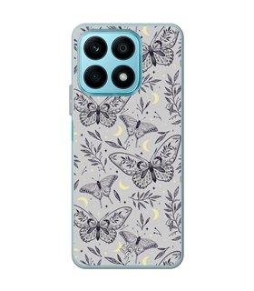 Funda para [ Honor X8A ] Dibujo Esotérico [ Boho Fondo Mágico con Elementos de Espacio Gris Estrellas ] 