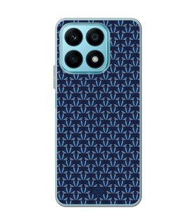 Funda para [ Honor X8A ] Dibujo Japones [ Patron Abstracto Loto Azul ] de Silicona Flexible 