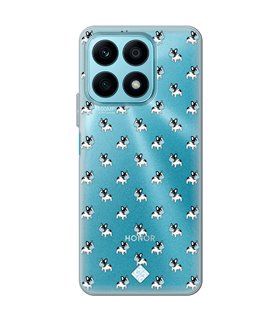 Funda para [ Honor X8A ] Dibujo Mascotas [ Bulldog Frances con Mascarilla ] de Silicona Flexible