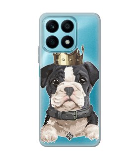 Funda para [ Honor X8A ] Dibujo Mascotas [ Perrito King ] de Silicona Flexible para Smartphone 