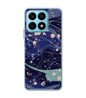 Funda para [ Honor X8A ] Dibujo Tendencias [ Pintura de Arte Abstracto Azul ] de Silicona Flexible