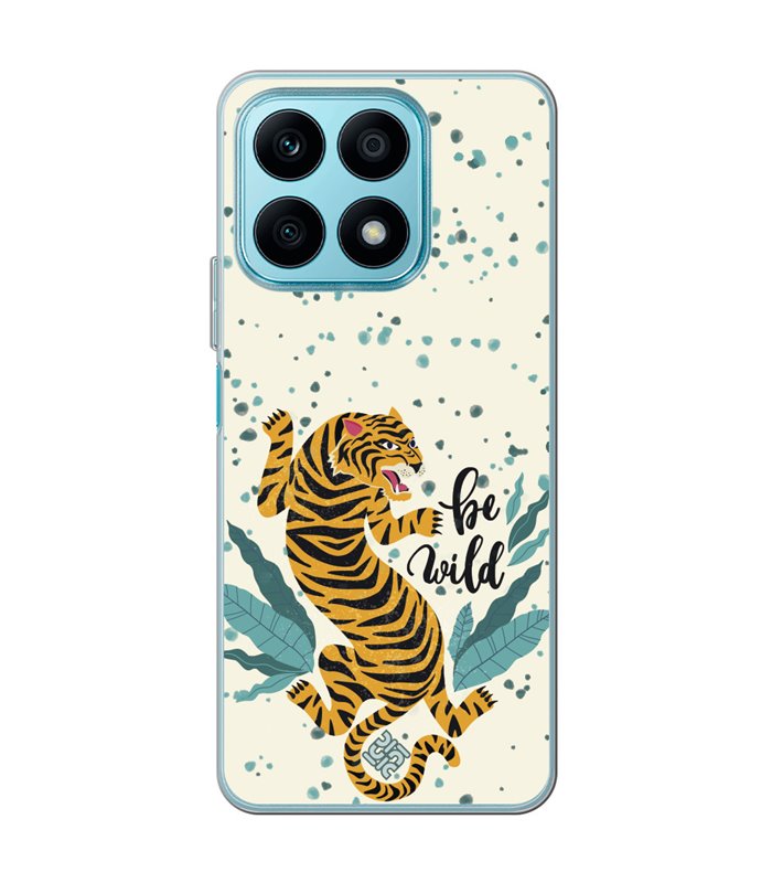 Funda para [ Honor X8A ] Dibujo Tendencias [ Tigre - Be Wild ] de Silicona Flexible para Smartphone 