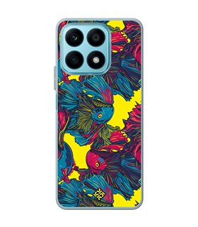 Funda para [ Honor X8A ] Dibujo Auténtico [ Patrón de Pescado Betta ] de Silicona Flexible para Smartphone