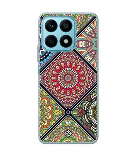 Funda para [ Honor X8A ] Dibujo Auténtico [ Motivos Mandala ] de Silicona Flexible para Smartphone 