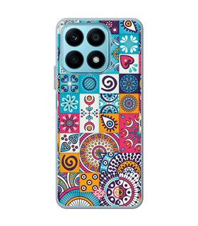 Funda para [ Honor X8A ] Dibujo Auténtico [ Collage Mosaico Mandala ] de Silicona Flexible