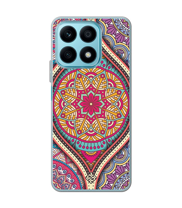 Funda para [ Honor X8A ] Dibujo Auténtico [ Baldosa de Teja Mandala ] de Silicona Flexible