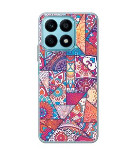 Funda para [ Honor X8A ] Dibujo Auténtico [ Mosaico Vidriera Mandala ] de Silicona Flexible