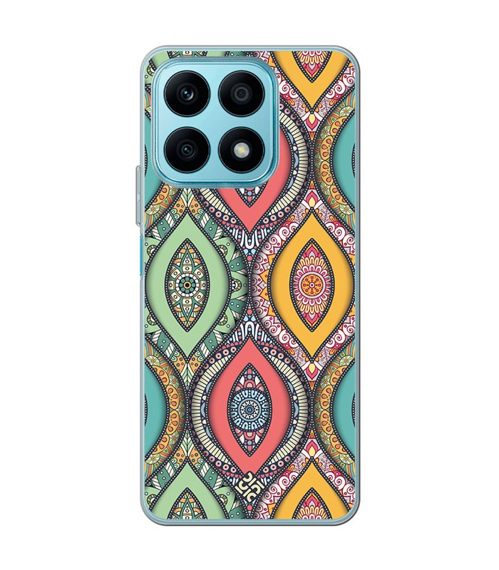 Funda para [ Honor X8A ] Dibujo Auténtico [ Ojo de Hamsa Mandala ] de Silicona Flexible