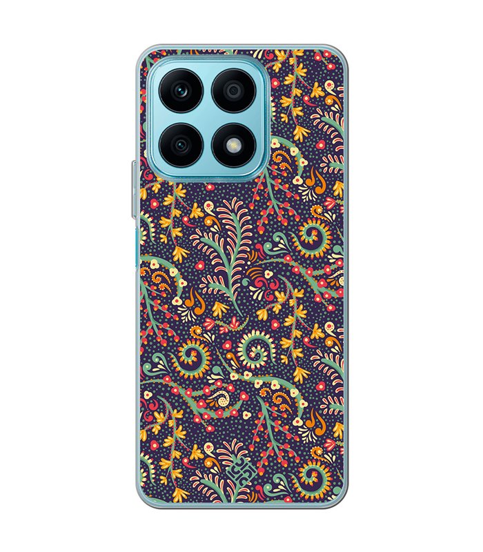 Funda para [ Honor X8A ] Dibujo Auténtico [ Patrón de Platas Abstractas ] de Silicona Flexible