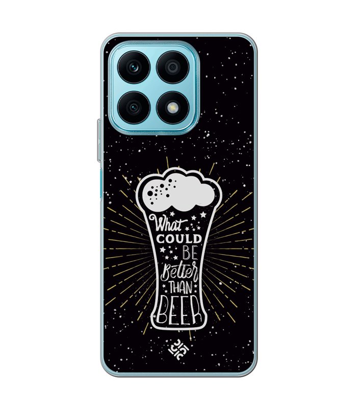 Funda para [ Honor X8A ] Dibujo Auténtico [ What Could  Be Better Than Beer ] de Silicona Flexible