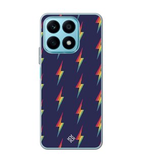 Funda para [ Honor X8A ] Dibujo Auténtico [ Rayos de Colores ] de Silicona Flexible