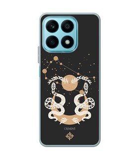 Funda para [ Honor X8A ] Dibujo Zodiaco [ Signo Zodiacal - Geminis ] de Silicona Flexible para Smartphone 