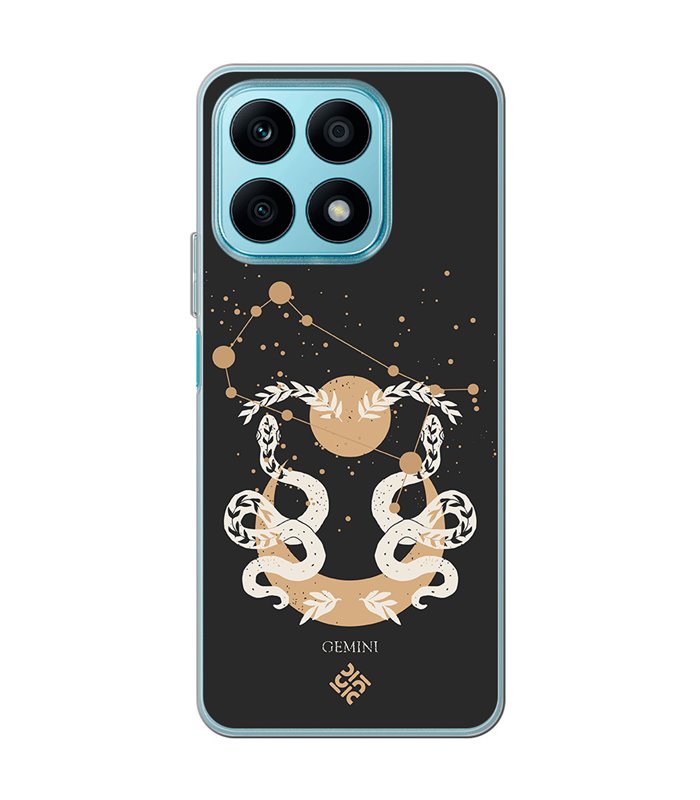 Funda para [ Honor X8A ] Dibujo Zodiaco [ Signo Zodiacal - Geminis ] de Silicona Flexible para Smartphone 