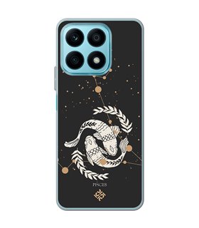 Funda para [ Honor X8A ] Dibujo Zodiaco [ Signo zodiacal - Picis ] de Silicona Flexible para Smartphone 