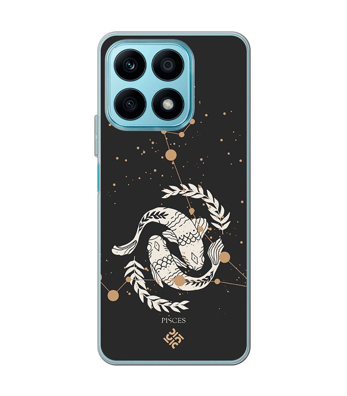 Funda para [ Honor X8A ] Dibujo Zodiaco [ Signo zodiacal - Picis ] de Silicona Flexible para Smartphone 