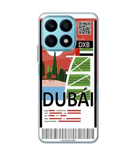 Funda para [ Honor X8A ] Billete de Avión [ Dubái ] de Silicona Flexible para Smartphone 
