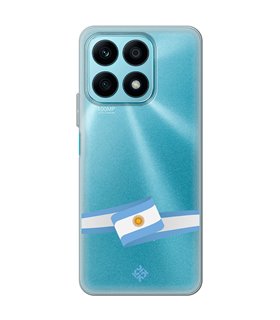Funda para [ Honor X8A ] Bandera Paises[ Bandera Argentina ] de Silicona Flexible para Smartphone 