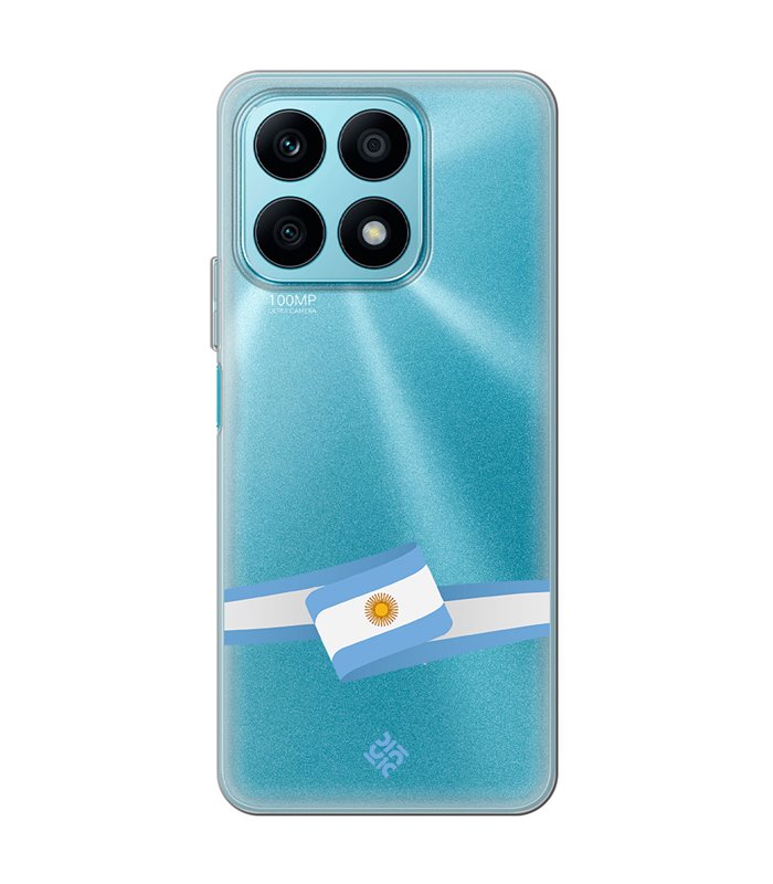 Funda para [ Honor X8A ] Bandera Paises[ Bandera Argentina ] de Silicona Flexible para Smartphone 