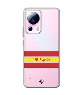 Funda para [ Xiaomi 13 Lite ] Dibujo Auténtico [ I Love España ] de Silicona Flexible para Smartphone