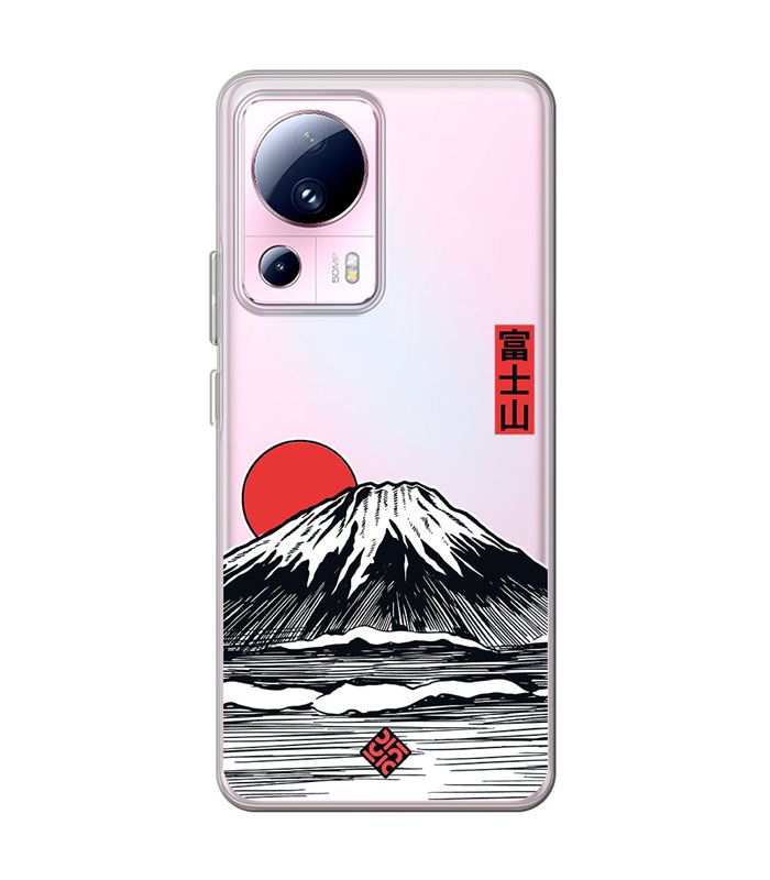 Funda para [ Xiaomi 13 Lite ] Dibujo Japones [ Monte Fuji ] de Silicona Flexible para Smartphone 