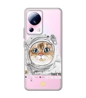 Funda para [ Xiaomi 13 Lite ] Dibujo Mascotas [ Gato Astronauta - Take Me To The Moon ] 