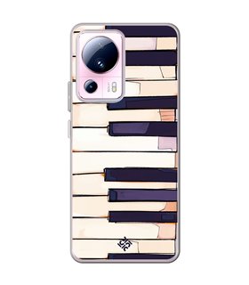 Funda para [ Xiaomi 13 Lite ] Diseño Música [ Teclas de Piano ] de Silicona Flexible