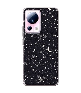 Funda para [ Xiaomi 13 Lite ] Dibujo Tendencias [ Fondo Estrellado con Planetas ] de Silicona Flexible