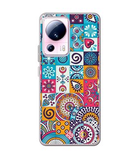 Funda para [ Xiaomi 13 Lite ] Dibujo Auténtico [ Collage Mosaico Mandala ] de Silicona Flexible