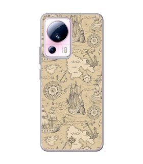 Funda para [ Xiaomi 13 Lite ] Dibujo Auténtico [ Estampado Vintage de Viajes, Aventura ] de Silicona