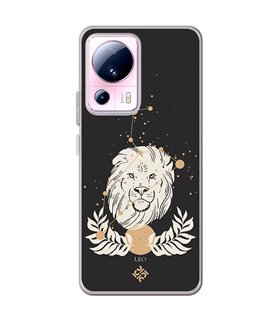 Funda para [ Xiaomi 13 Lite ] Dibujo Zodiaco [ Signo Zodiacal - Leo ] de Silicona Flexible para Smartphone 