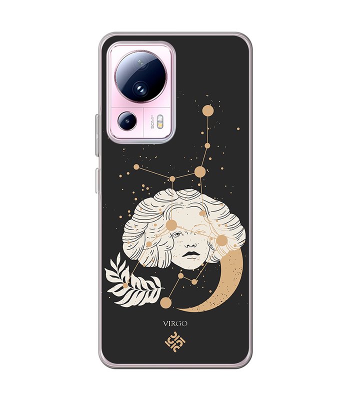 Funda para [ Xiaomi 13 Lite ] Dibujo Zodiaco [ Signo Zodiacal - Virgo ] de Silicona Flexible para Smartphone 