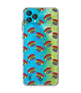 Funda para [ Blackview Oscal C60 ] Dibujo Auténtico [ Arcoiris - Love Wins ] de Silicona Flexible para Smartphone