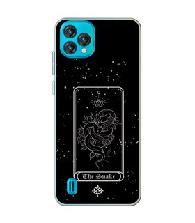 Funda para [ Blackview Oscal C60 ] Dibujo Esotérico [ Carta del Tarot - The Snake ] de Silicona Flexible