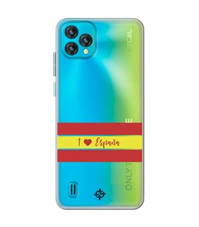 Funda para [ Blackview Oscal C60 ] Dibujo Auténtico [ I Love España ] de Silicona Flexible para Smartphone