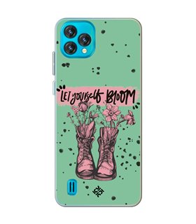 Funda para [ Blackview Oscal C60 ] Dibujo Frases Guays [ Botas Let Yourself Bloom ] de Silicona Flexible