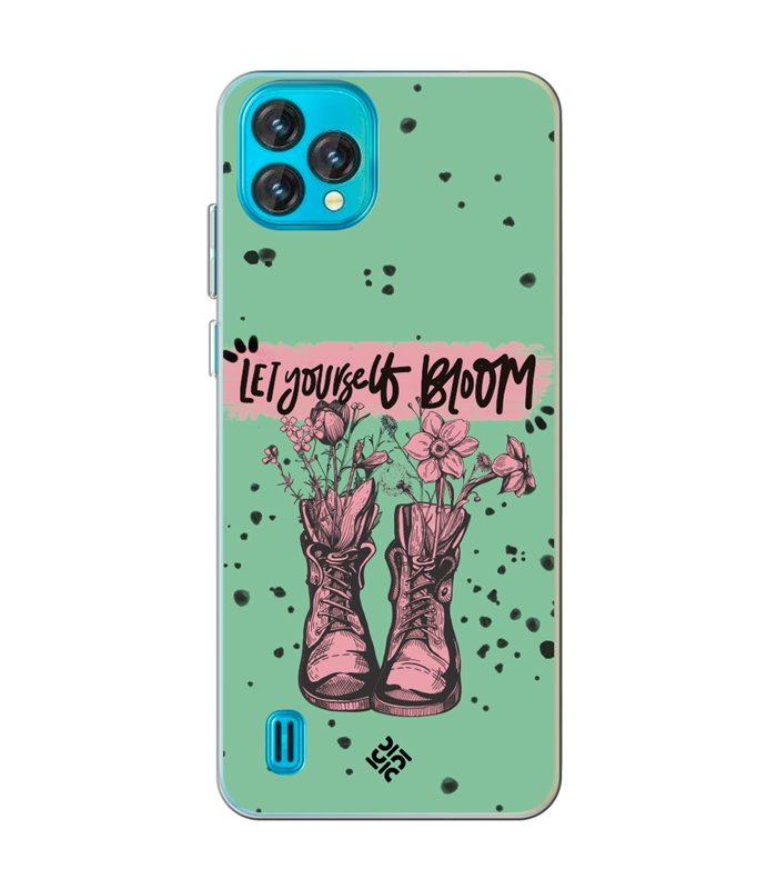 Funda para [ Blackview Oscal C60 ] Dibujo Frases Guays [ Botas Let Yourself Bloom ] de Silicona Flexible