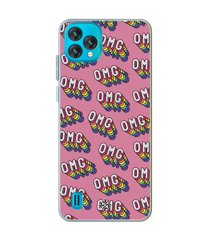 Funda para [ Blackview Oscal C60 ] Dibujo Frases Guays [ OMG ] de Silicona Flexible para Smartphone 