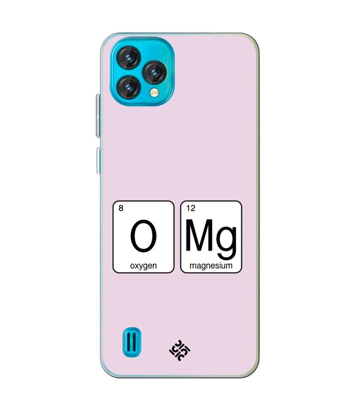 Funda para [ Blackview Oscal C60 ] Dibujo Frases Guays [ Oxigeno + Magnesio - OMG ] de Silicona Flexible