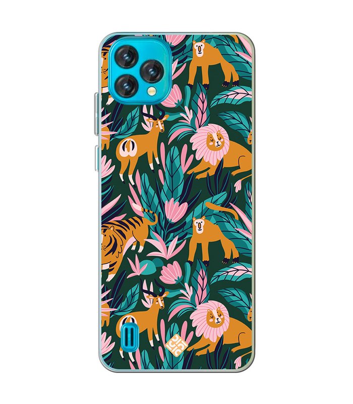 Funda para [ Blackview Oscal C60 ] Dibujo Mascotas [ Estampado Animales de Selva ] de Silicona Flexible