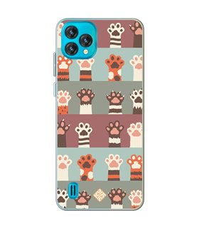 Funda para [ Blackview Oscal C60 ] Dibujo Mascotas [ Zarpas de Gatos ] de Silicona Flexible