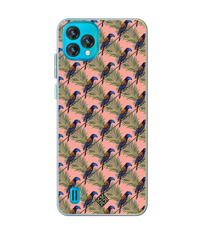 Funda para [ Blackview Oscal C60 ] Dibujo Mascotas [ Estampado Tropical - Pájaro de Madagascar ] 