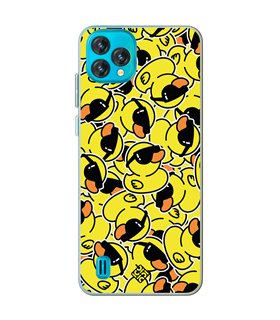 Funda para [ Blackview Oscal C60 ] Dibujo Mascotas [ Pegatinas Patito Cool ] de Silicona Flexible para Smartphone