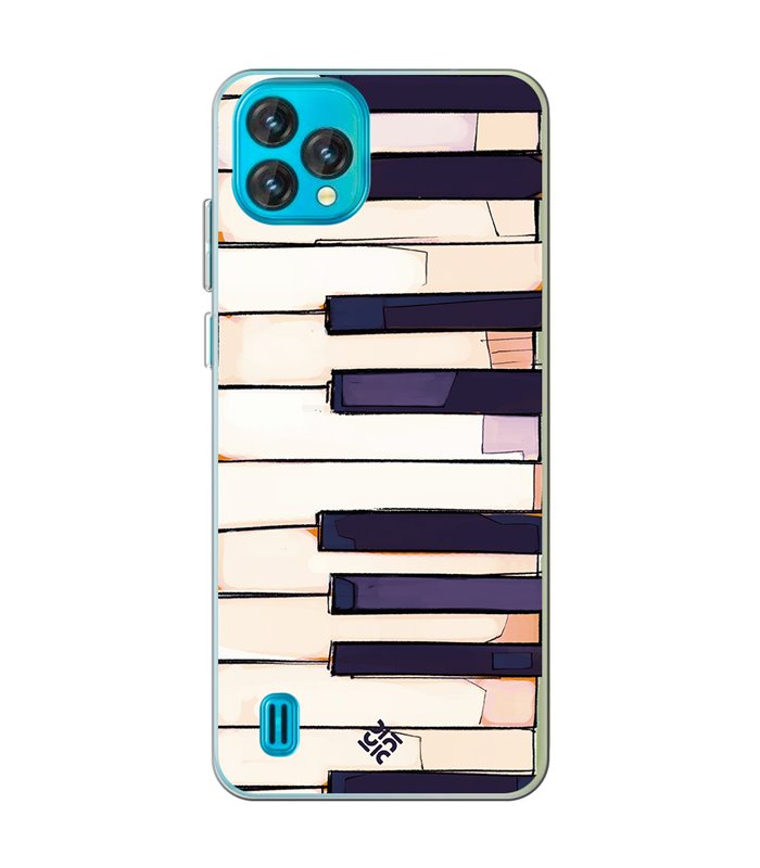 Funda para [ Blackview Oscal C60 ] Diseño Música [ Teclas de Piano ] de Silicona Flexible