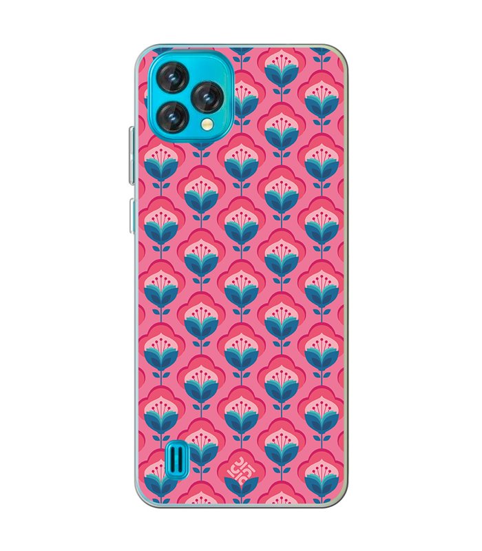 Funda para [ Blackview Oscal C60 ] Dibujos Retro [ Algodones Rosa - Caleidoscopio ] de Silicona