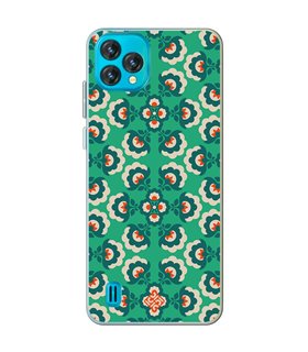 Funda para [ Blackview Oscal C60 ] Dibujos Retro [ Algodones Verdes - Caleidoscopio ] de Silicona