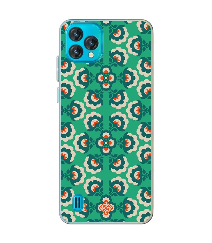 Funda para [ Blackview Oscal C60 ] Dibujos Retro [ Algodones Verdes - Caleidoscopio ] de Silicona