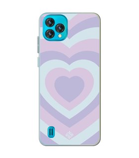 Funda para [ Blackview Oscal C60 ] Dibujo Tendencias [ Corazones Superpuestos Tonos Pastel ] 