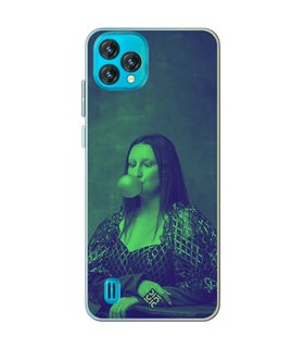 Funda para [ Blackview Oscal C60 ] Dibujo Auténtico [ Mona Lisa Moderna ] de Silicona Flexible para Smartphone 