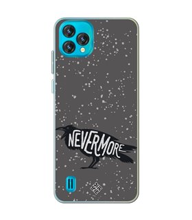 Funda para [ Blackview Oscal C60 ] Dibujo Auténtico [ Cuervo Never More ] de Silicona Flexible para Smartphone 